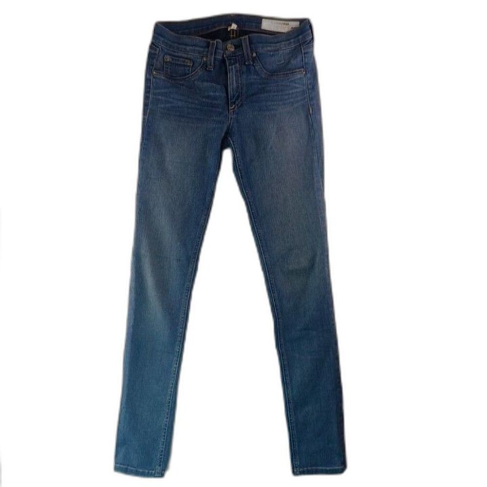 Rag & Bone Jeans SZ Womens 27 Blue Medium Wash Skinny Stretch Denim Mid Rise